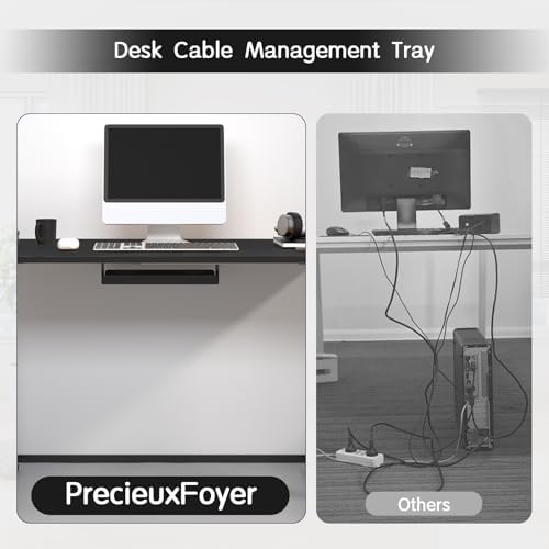 Dual Motor Standing Desk Frame  Electric Adjustable Legs with Memory Presets  Stand Up Desk Frame Workstation  with Cable Management Tray  Headphone Hook  Caster Wheels  for Home Office