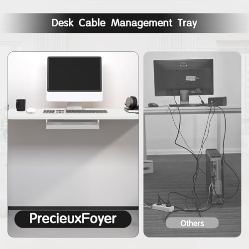 Dual Motor Standing Desk Frame  Electric Adjustable Legs with Memory Presets  Stand Up Desk Frame Workstation  with Cable Management Tray  Headphone Hook  Caster Wheels  for Home Office