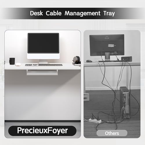 Dual Motor Standing Desk Frame  Electric Adjustable Legs with Memory Presets  Stand Up Desk Frame Workstation  with Cable Management Tray  Headphone Hook  Caster Wheels  for Home Office