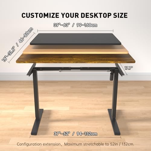 Dual Motor Standing Desk Frame  Electric Adjustable Legs with Memory Presets  Stand Up Desk Frame Workstation  with Cable Management Tray  Headphone Hook  Caster Wheels  for Home Office