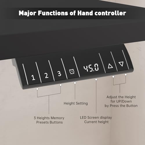 Dual Motor Standing Desk Frame  Electric Adjustable Legs with Memory Presets  Stand Up Desk Frame Workstation  with Cable Management Tray  2pcs Headphone Hook  for Home Office