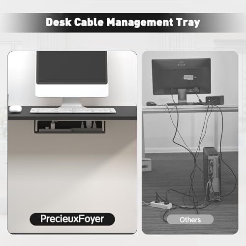 Dual Motor Standing Desk Frame  Electric Adjustable Legs with Memory Presets  Stand Up Desk Frame Workstation  with Cable Management Tray  2pcs Headphone Hook  for Home Office