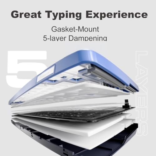 Ducky OK M   65  Wireless Mechanical Gaming Keyboard   Gasket Mount Design  Hot Swappable Switches  Five Layer Acoustic Dampening  RGB  USB C  2 4Ghz  Bluetooth  Baby Switch