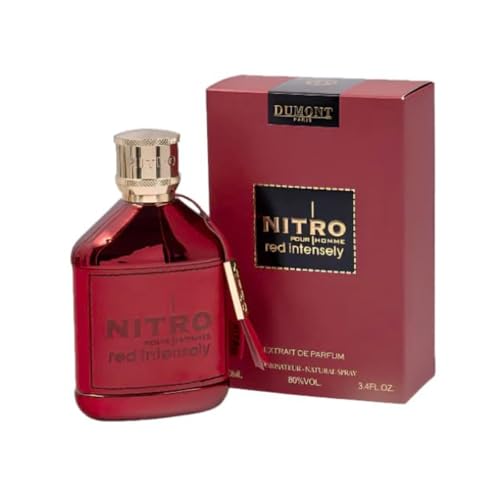 Dumont NITRO RED   3 4oz   Eau De Parfum   Luxury Perfume for Men   Fruit  Woody  Floral & Masculine Fragrance   Long Lasting Cologne Mist & Body Spray   for Him