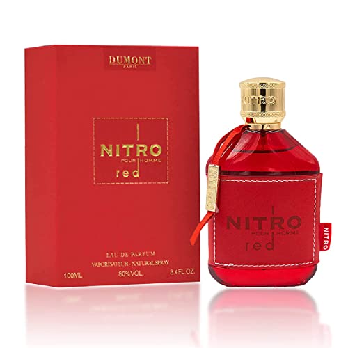 Dumont Nitro Red Intensely 3 4 Fl Oz Extrait De Parfum for Men   Aquatic Woody Fragrance   Rich Sensual Long Lasting Scent