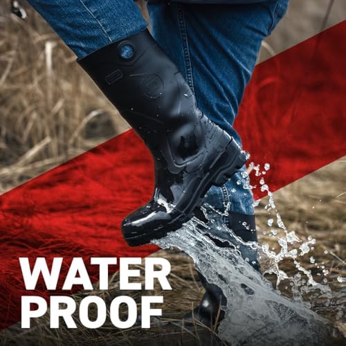 Dunlop Chesapeake Rubber Boots for Men & Women   PVC   Waterproof   Lightweight Garden  Fishing & Rain Boots with Soft Toe and Wide Calf   Black   Size 3 15