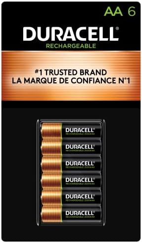 Duracell Rechargeable AA 2500mAh Batteries  6 Count  Pack of 1   Double A Battery for Long lasting Power  All Purpose Pre Charged Battery for Household and Business Devices