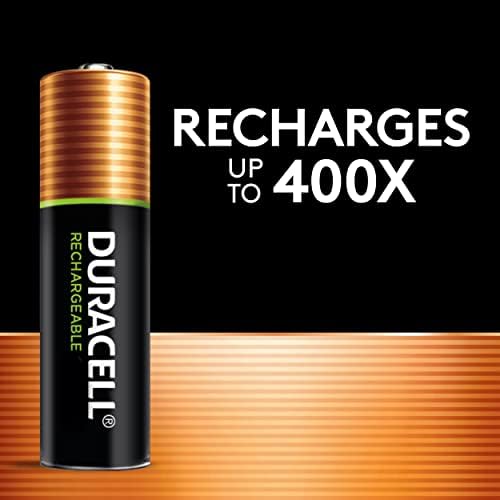 Duracell Rechargeable AA Batteries 4 Count  Long lasting Power  All Purpose Pre Charged NiMH Double A Battery for Household and Gaming Devices