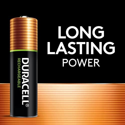 Duracell Rechargeable AA Batteries 4 Count  Long lasting Power  All Purpose Pre Charged NiMH Double A Battery for Household and Gaming Devices