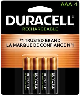 Duracell Rechargeable AA Batteries 4 Count  Long lasting Power  All Purpose Pre Charged NiMH Double A Battery for Household and Gaming Devices