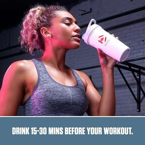 Dymatize Energyze Pre Workout Powder for Men and Women  Strawberry Lemonade  150mg Caffeine  5g BCAAs  Performance Blend of L Theanine  L Tyrosine  L Citrulline  No Sugar  30 Servings 