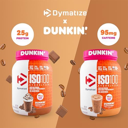 Dymatize ISO100 Whey Protein Powder Isolate  Salted Caramel  25g of Protein  5 5g BCAAs  Less Than 120 Cal   Gluten Free  1g Fat  1g Sugar  2g Carb  20 Servings 