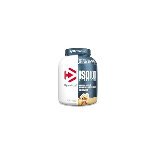 Dymatize ISO 100 Whey Protein Powder with 25g of Hydrolyzed 100  Whey Isolate  Vanilla 5 Pound  Package may vary