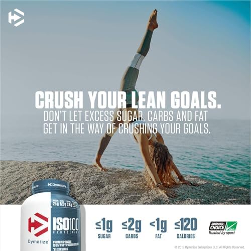 Dymatize ISO 100 Whey Protein Powder with 25g of Hydrolyzed 100  Whey Isolate  Vanilla 5 Pound  Package may vary