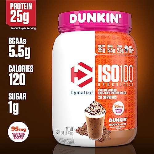 Dymatize ISO 100 Whey Protein Powder with 25g of Hydrolyzed 100  Whey Isolate  Vanilla 5 Pound  Package may vary