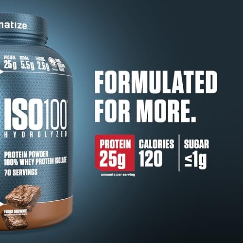 Dymatize ISO 100 Whey Protein Powder with 25g of Hydrolyzed 100  Whey Isolate  Vanilla 5 Pound  Package may vary