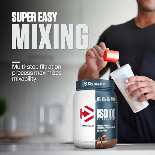 Dymatize ISO 100 Whey Protein Powder with 25g of Hydrolyzed 100  Whey Isolate  Vanilla 5 Pound  Package may vary