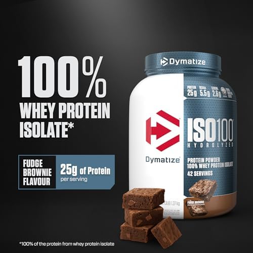 Dymatize ISO 100 Whey Protein Powder with 25g of Hydrolyzed 100  Whey Isolate  Vanilla 5 Pound  Package may vary