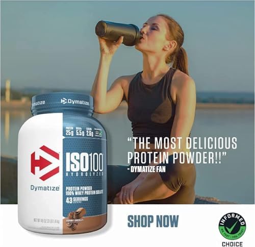 Dymatize ISO 100 Whey Protein Powder with 25g of Hydrolyzed 100  Whey Isolate  Vanilla 5 Pound  Package may vary