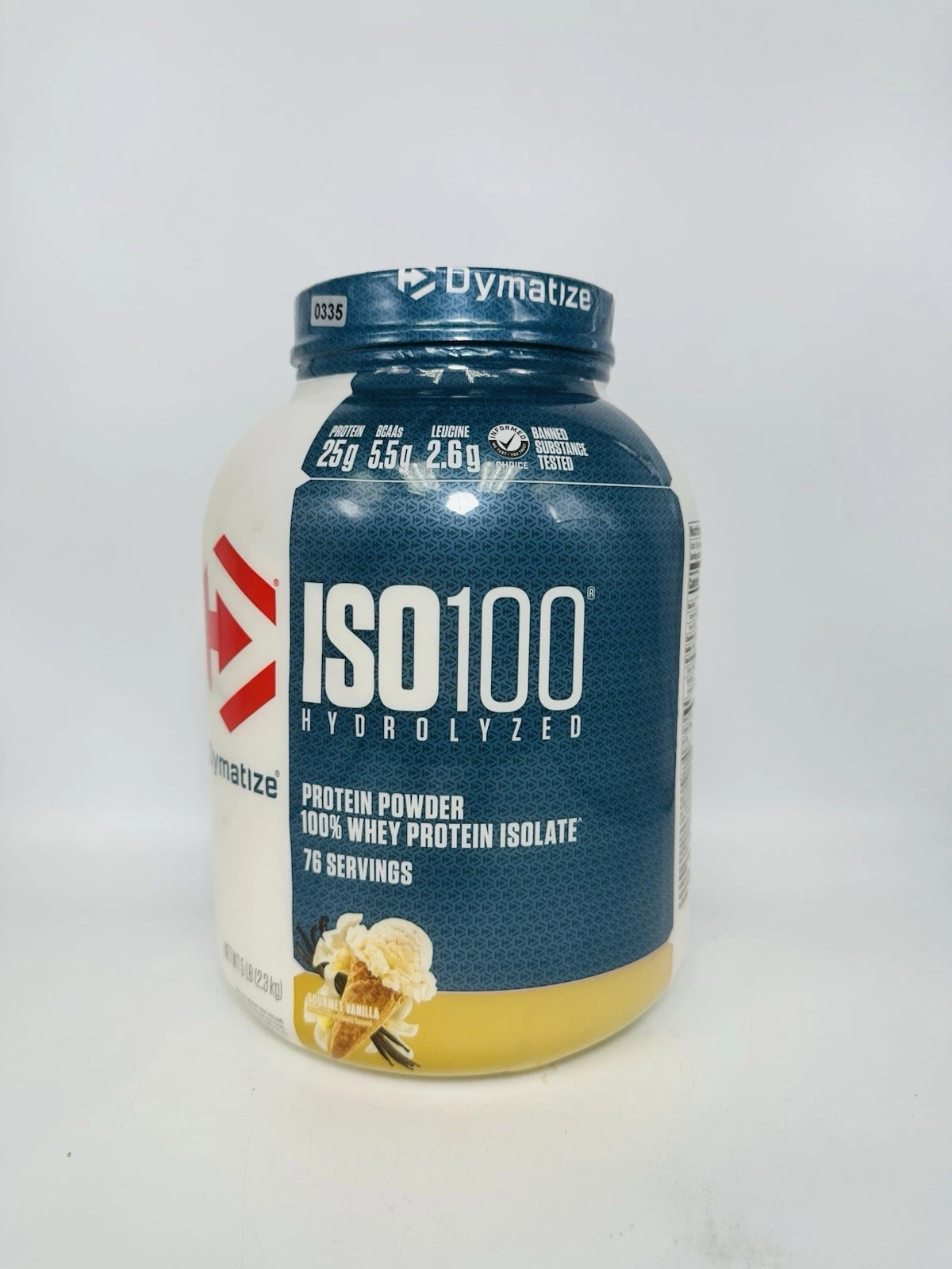 Dymatize ISO 100 Whey Protein Powder 25g Hydrolyzed Vanilla 5 Pound  08/26 