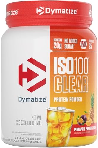 Dymatize ISO 100 Whey Protein Powder with 25g of Hydrolyzed 100  Whey Isolate  Vanilla 5 Pound  Package may vary