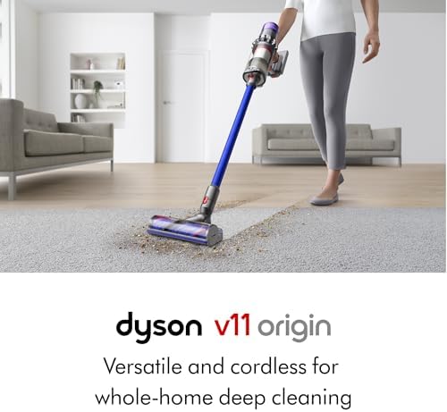 Dyson V11 Origin Cordless Vacuum  185AW  3 Power Modes  Up to 60 Minutes   Deep Cleans Hard Floors and Carpets  Detangles pet Hair  Converts to Handheld