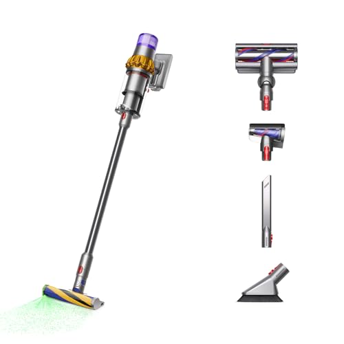 Dyson V15 Detect Plus Cordless Vacuum  Illumination Reveals dust  240AW  3 Power Modes  Up to 60 Minutes   Deep Cleans Hard Floors and Carpets  Detangles pet Hair  Converts to Handheld