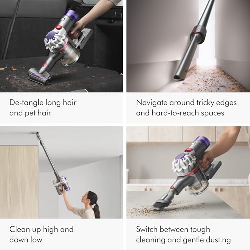 Dyson V8 Cordless Vacuum  Cleans Hard Floors and Carpets  Detangles  Converts to Handheld  115AW  2 Power Modes  Up to 40 Minutes 