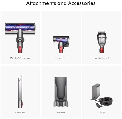 Dyson V8 Cordless Vacuum  Cleans Hard Floors and Carpets  Detangles  Converts to Handheld  115AW  2 Power Modes  Up to 40 Minutes 