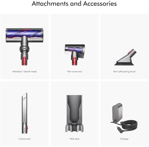 Dyson V8 Plus Cordless Vacuum  Cleans Hard Floors and Carpets  Detangles  Converts to Handheld  115AW  2 Power Modes  Up to 40 Minutes 