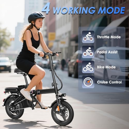 E14 E Bike Electric Bike for Adults 500W Motor  Folding Ebike 14  48V 10Ah Removable Battery UL 2849 Certified  30 Miles PAS Range  Mini E Bikes for Teens