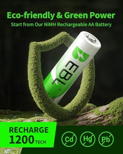 EBL AA Rechargeable Batteries 2800mAh Ready2Charge Quality AA Batteries   16 Counts
