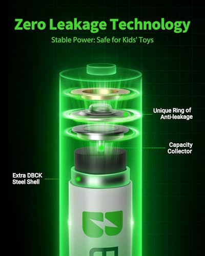 EBL AA Rechargeable Batteries 2800mAh Ready2Charge Quality AA Batteries   16 Counts