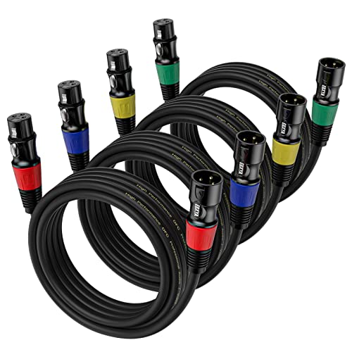 EBXYA XLR Cables 35 ft 4 Pack   Premium Balanced Microphone Cable with 3 Pin XLR Male to Female Cable