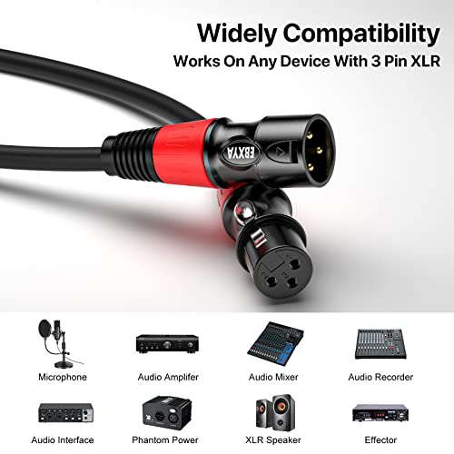 EBXYA XLR Cables 35 ft 4 Pack   Premium Balanced Microphone Cable with 3 Pin XLR Male to Female Cable