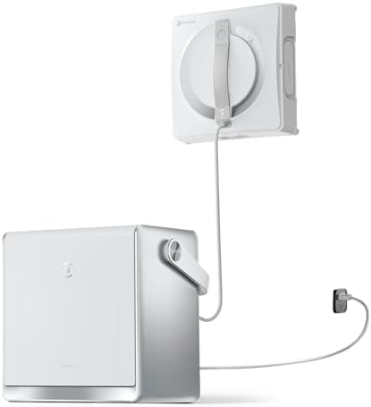 ECOVACS WINBOT Mini Window Cleaning Robot   Compact Design  Dual Nozzles with Ultrasonic Spray  9 Stage Protection System  Intelligent Path Planning  3 Cleaning Modes  Anti Slipping System