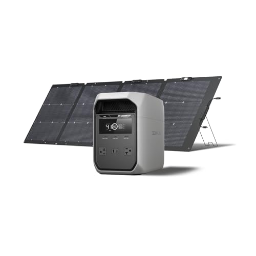 EF ECOFLOW DELTA 3 Portable Power Station  1024Wh LiFePO4 Battery  Full Charge in 56 Min  1800W AC/100W USB C Output  Solar Generator Solar Panel Optional  for Home Backup Power  Camping & RVs