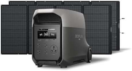 EF ECOFLOW DELTA 3 Ultra Portable Power Station  3072Wh LiFePO4 Battery  3600W  Surge 7200W  Output Home Power  Solar Generator for Home Use  Camping Accessories  Emergencies & RV Backup