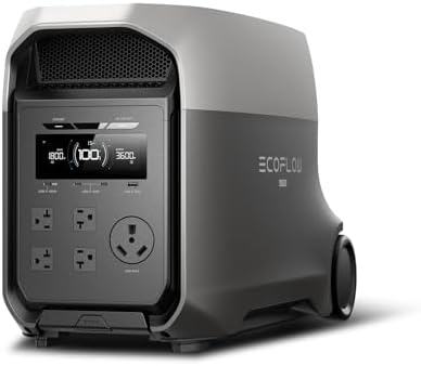 EF ECOFLOW Delta 3 Ultra Portable Power Station  3072Wh LiFePO4 Battery  3600W  Surge 7200W  Output Home Power  Solar Generator for Home Use  Camping Accessories  Emergencies & RV Backup