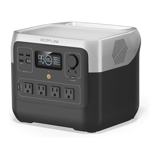 EF ECOFLOW Portable Power Station RIVER 2 Pro  768Wh LiFePO4 Battery  70 Min Fast Charging  4X800W  X Boost 1600W  AC Outlets  Solar Generator for Outdoor Camping/RVs/Home Use Black