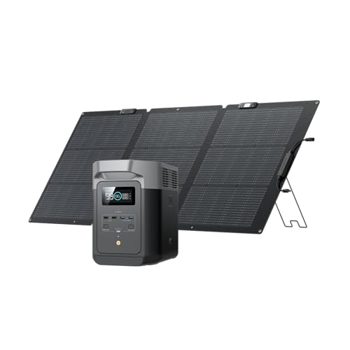 EF ECOFLOW Central eléctrica portátil DELTA 3 Classic, batería LiFePO4 de 1024 Wh, salida USB-C de 1800 W AC/100 W, carga rápida de 1 hora, generador solar para respaldo del hogar, camping y caravanas (panel solar opcional)