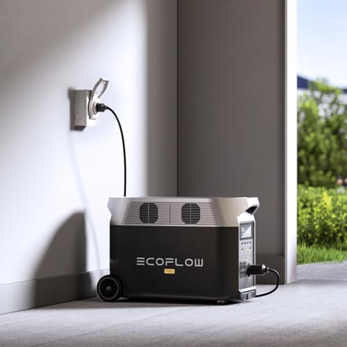 EF ECOFLOW Portable Power Station 3600Wh DELTA Pro  120V AC Outlets x 5  3600W  2 7H Fast Charge  Lifepo4 Power Station  Solar Generator for Home Use  Power Outage  Camping  RV  Emergencies