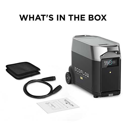 EF ECOFLOW Portable Power Station 3600Wh DELTA Pro  120V AC Outlets x 5  3600W  2 7H Fast Charge  Lifepo4 Power Station  Solar Generator for Home Use  Power Outage  Camping  RV  Emergencies