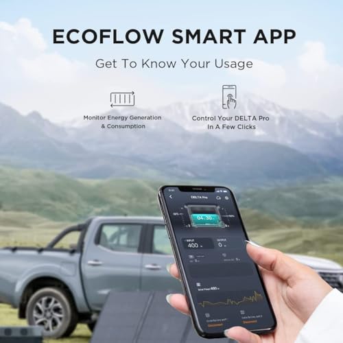 EF ECOFLOW Portable Power Station 3600Wh DELTA Pro  120V AC Outlets x 5  3600W  2 7H Fast Charge  Lifepo4 Power Station  Solar Generator for Home Use  Power Outage  Camping  RV  Emergencies