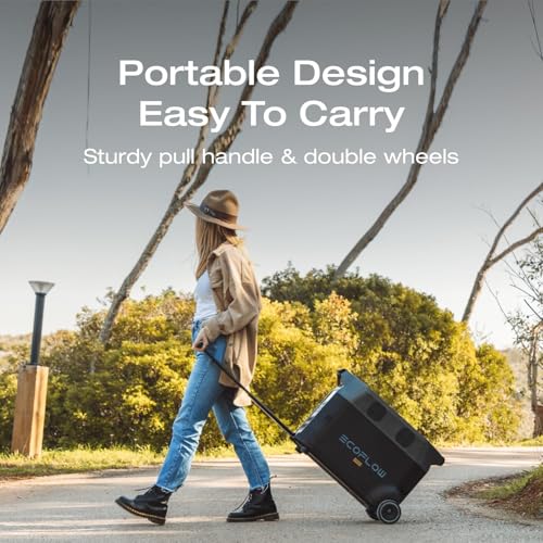 EF ECOFLOW Portable Power Station 3600Wh DELTA Pro  120V AC Outlets x 5  3600W  2 7H Fast Charge  Lifepo4 Power Station  Solar Generator for Home Use  Power Outage  Camping  RV  Emergencies