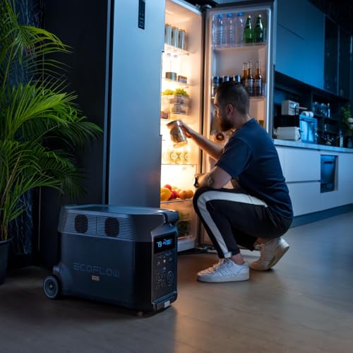 EF ECOFLOW Portable Power Station 3600Wh DELTA Pro  120V AC Outlets x 5  3600W  2 7H Fast Charge  Lifepo4 Power Station  Solar Generator for Home Use  Power Outage  Camping  RV  Emergencies