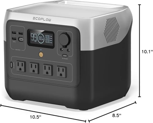 EF ECOFLOW Portable Power Station RIVER 2 Pro  768Wh LiFePO4 Battery  70 Min Fast Charging  4X800W  X Boost 1600W  AC Outlets  Solar Generator for Outdoor Camping/RVs/Home Use Black