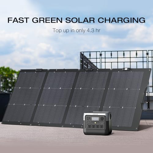 EF ECOFLOW Portable Power Station RIVER 2 Pro  768Wh LiFePO4 Battery  70 Min Fast Charging  4X800W  X Boost 1600W  AC Outlets  Solar Generator for Outdoor Camping/RVs/Home Use Black