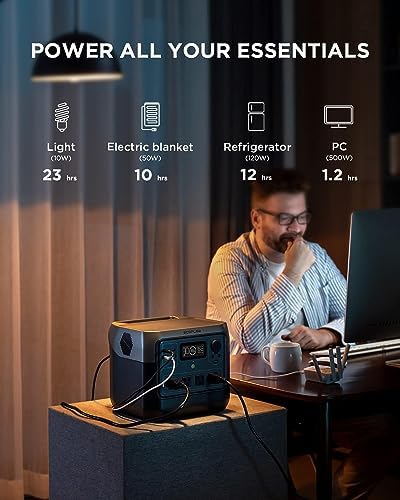 EF ECOFLOW Portable Power Station RIVER 2 Pro  768Wh LiFePO4 Battery  70 Min Fast Charging  4X800W  X Boost 1600W  AC Outlets  Solar Generator for Outdoor Camping/RVs/Home Use Black