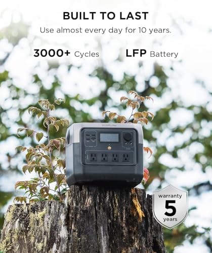 EF ECOFLOW Portable Power Station RIVER 2 Pro  768Wh LiFePO4 Battery  70 Min Fast Charging  4X800W  X Boost 1600W  AC Outlets  Solar Generator for Outdoor Camping/RVs/Home Use Black